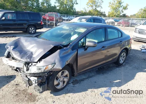 2014 Honda Civic Lx z USA, uszkodzony, nr VIN 19XFB2F50EE030004